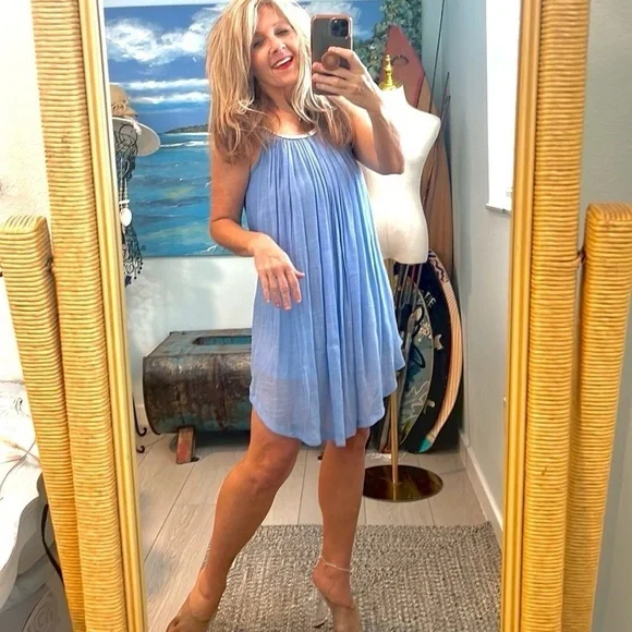 ⭐️Sand & Spirit Periwinkle Braided
Metallic Sundress, Excellent Condition,Size M - Picture 8 of 16